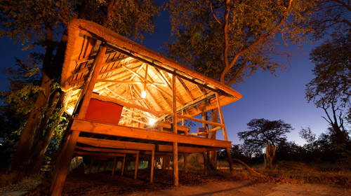 Safari-Unterkunft im Outback Afrikas Einladend: Eine unserer Unterkünfte während einer Safari im Outback.